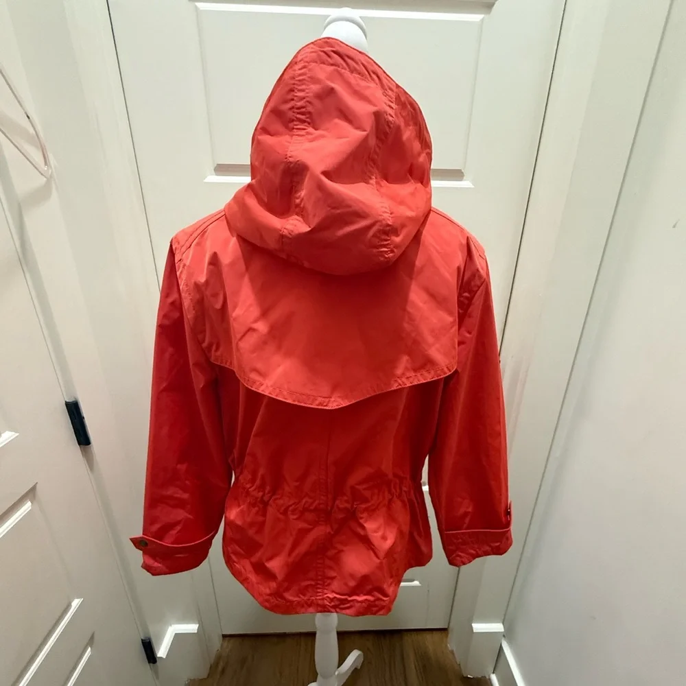 Coach. Utility Rain Jacket. Coral. Size XS.